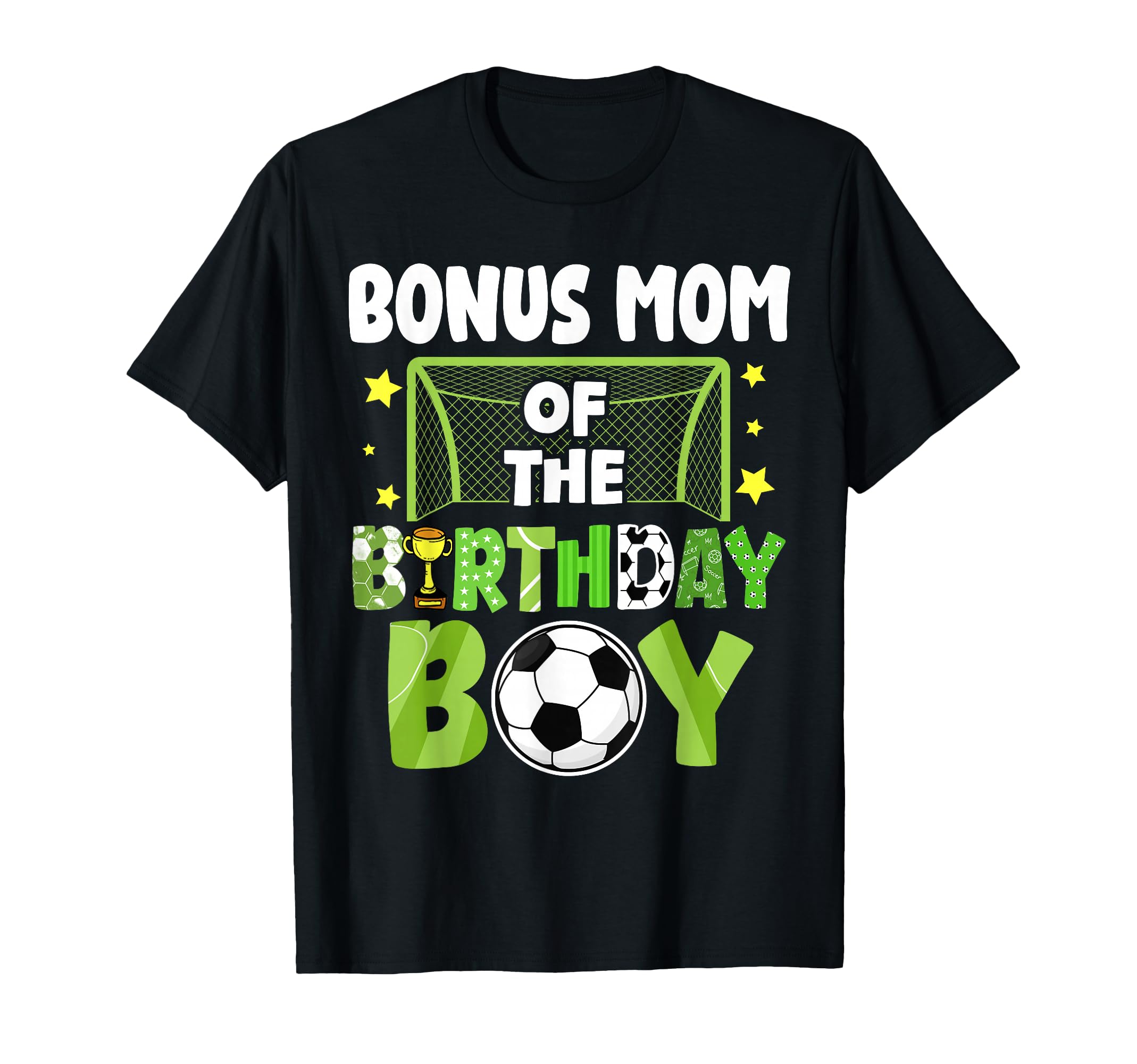 Soccer Bonus Mom Birthday Party T-Shirt - Minimalist Print Men Women