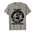 Eat Sleep Soccer Repeat Funny Soccer T-Shirt - Fun Novelty Design Unisex