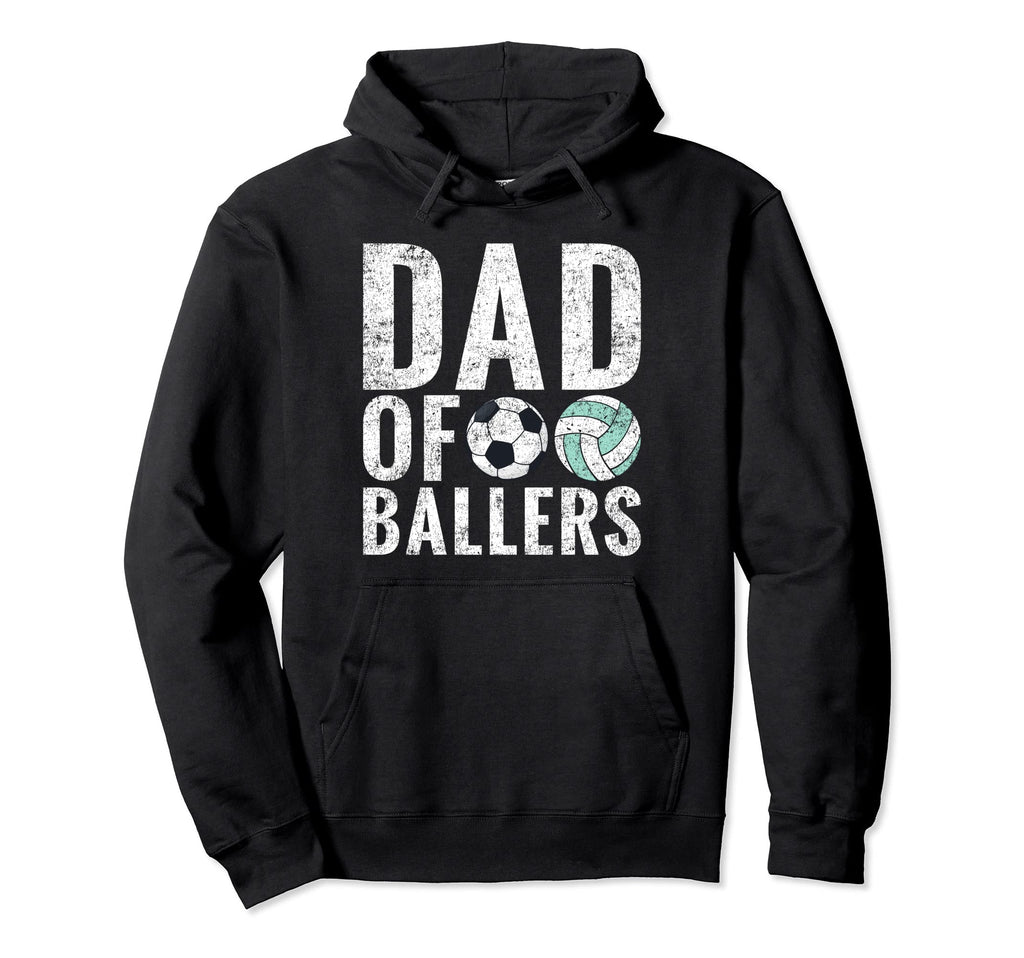Dad Ballers Funny Soccer Volleyball Hoodie - Custom Art Print Men Women