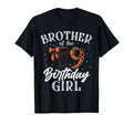 Brother 9 Birthday Basketball Bday Party T-Shirt - Custom Art Print Unisex
