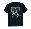 Funny Tabby Cat Soccer Bicycle Kick Goal T-Shirt - Minimalist Print Unisex