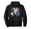 Unicorn Playing Soccer Hoodie - Casual Everyday Wear for Adults