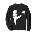 Soccer Poodle Kicking Ball Funny Sweatshirt - Casual Everyday Wear Unisex