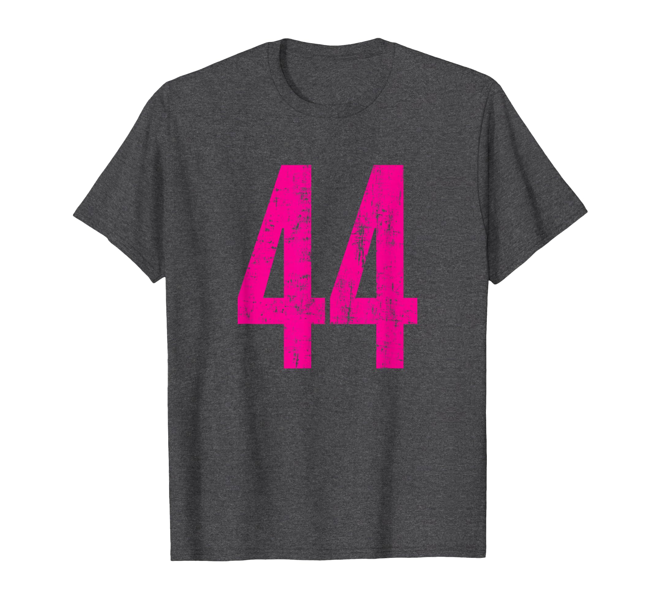 Number 44 Distressed Sport Team T-Shirt - Casual Everyday Wear Unisex