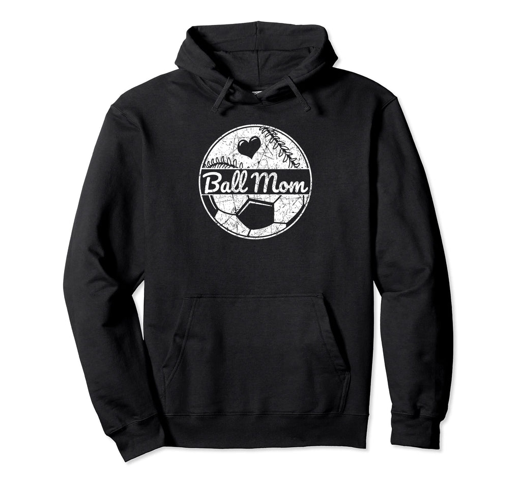 Ball Mom Half Soccer Half Baseball Mom Hoodie - Custom Art Print Men Women