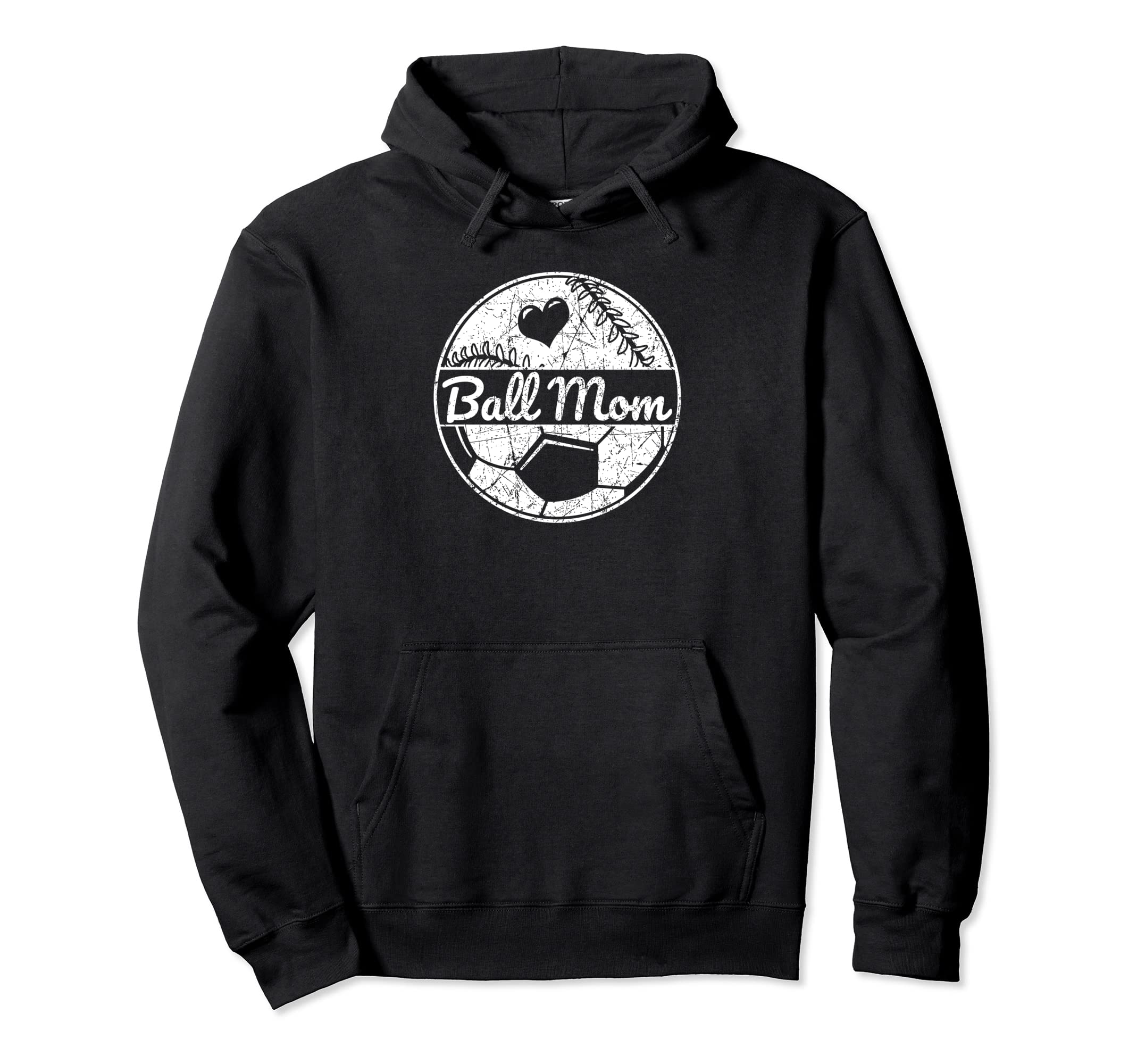 Ball Mom Half Soccer Half Baseball Mom Hoodie - Custom Art Print Men Women