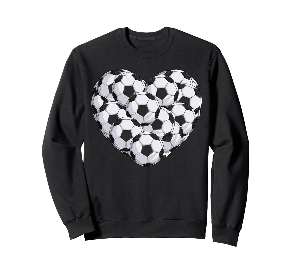 Heart Soccer Balls Sweatshirt - Custom Art Print Unisex