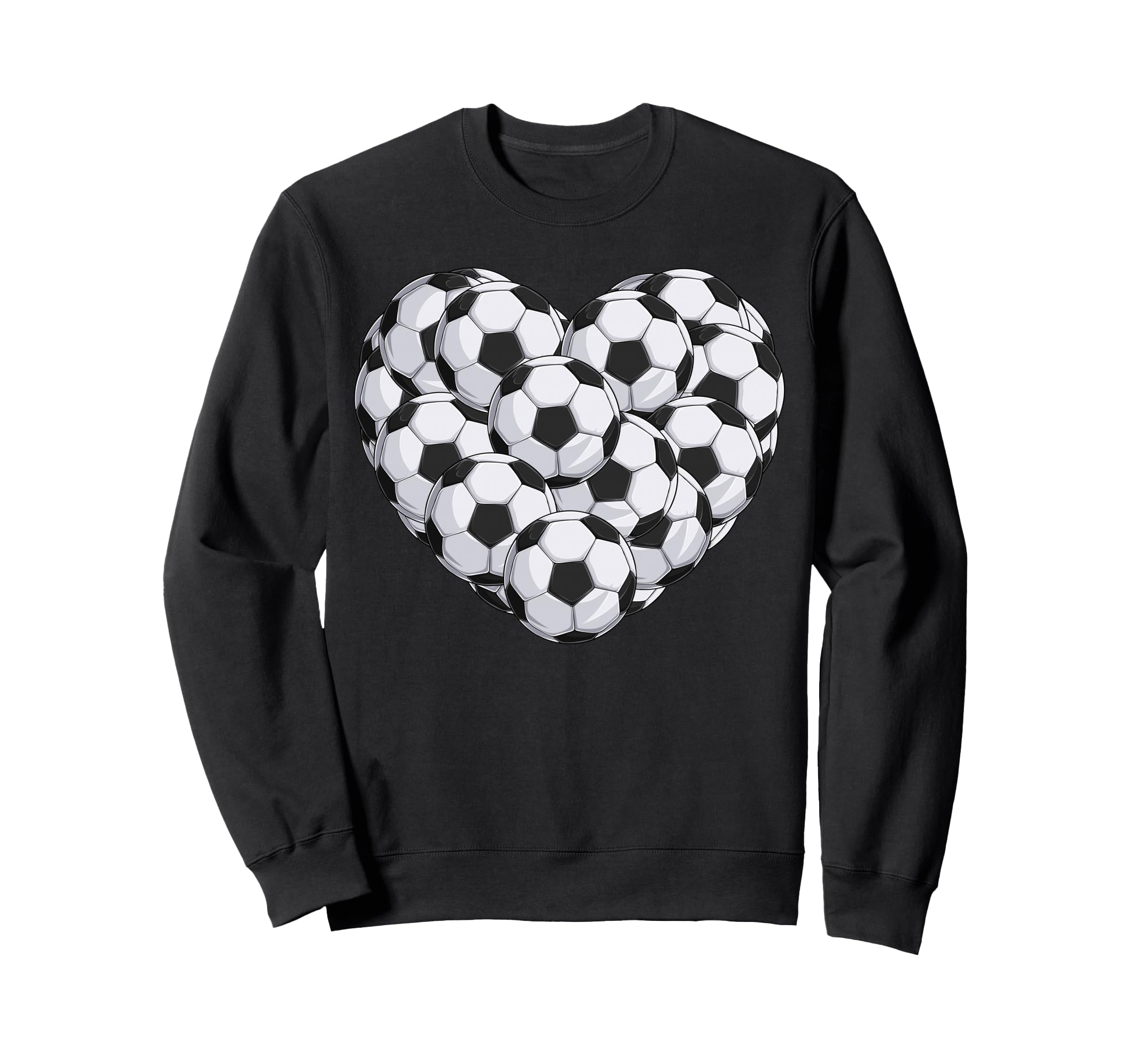Heart Soccer Balls Sweatshirt - Custom Art Print Unisex