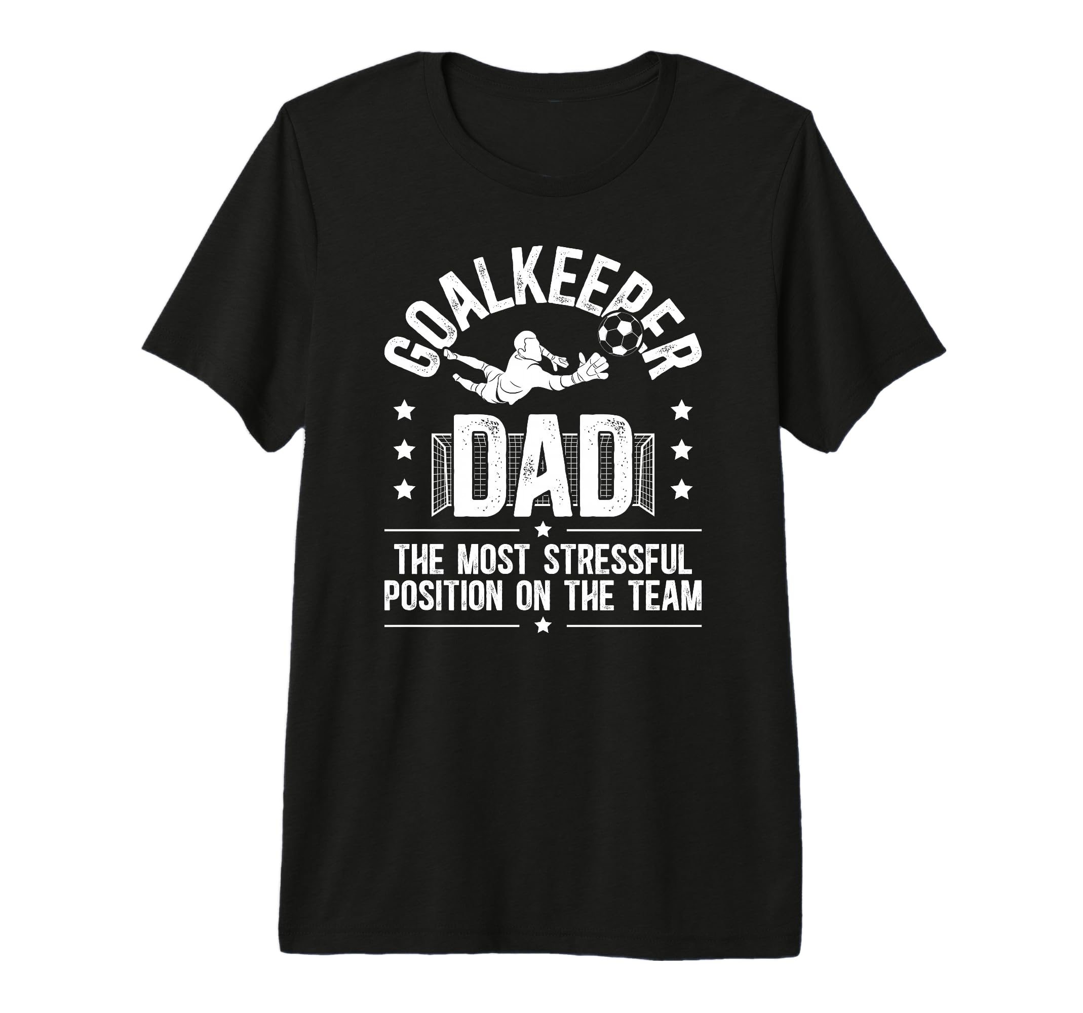 Mens Funny Soccer Goalkeeper Dad T-Shirt - Custom Art Print for Adults