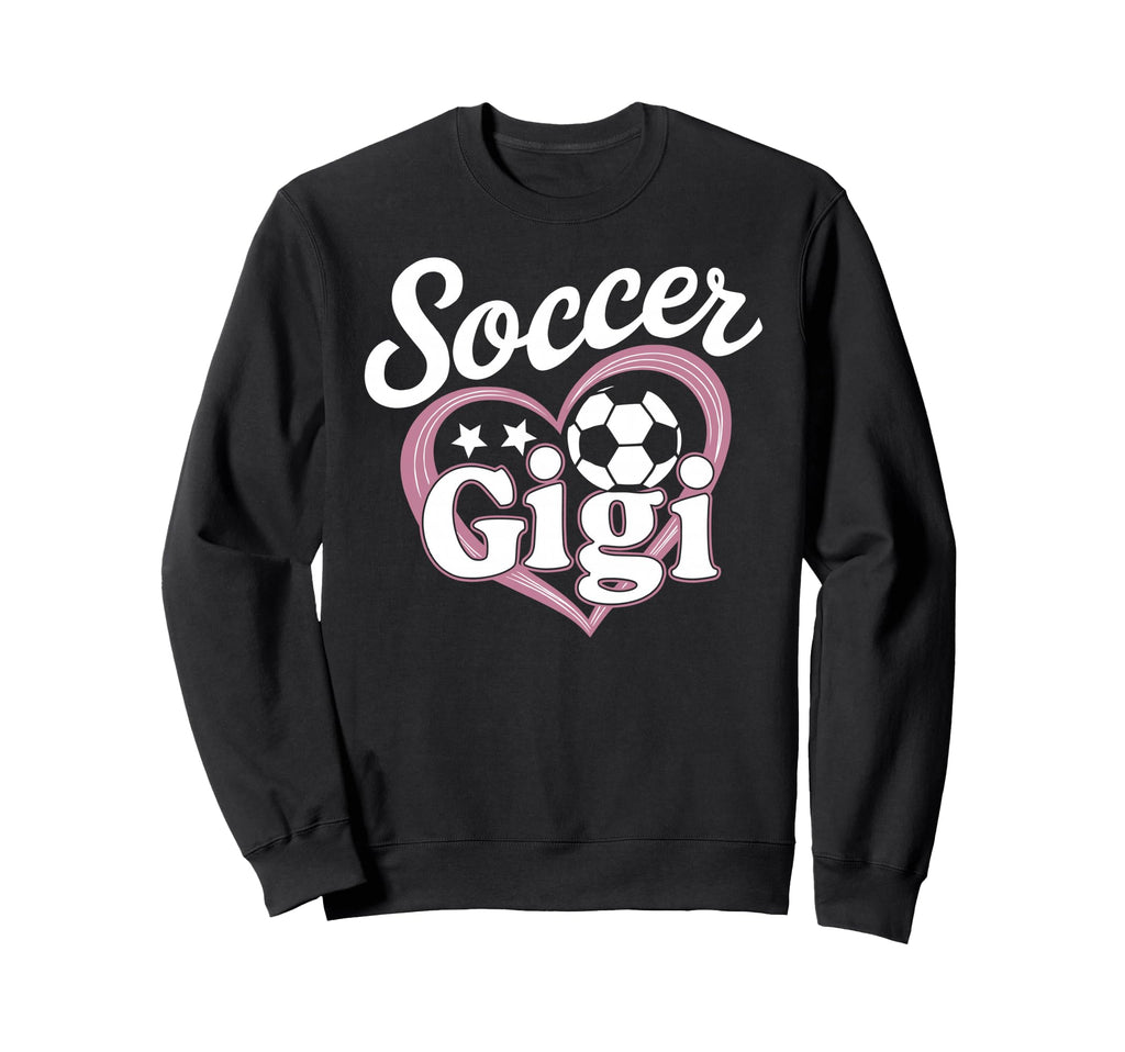 Soccer Gigi Grandma Heart Football Sweatshirt - Graphic Print for Adults