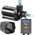 hygger 24V DC Adjustable Aquarium Water Pump & Wavemaker,30dB Quiet Return Pump,10-Speed Flow Control, Dry Run Anti-Block Protection for Freshwater Saltwater Ponds Fountains (28W, 800GPH/3000LPH)