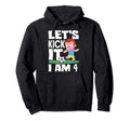 4Th Birthday 4 Years Soccer Football Player Hoodie - Trendy Graphic Unisex