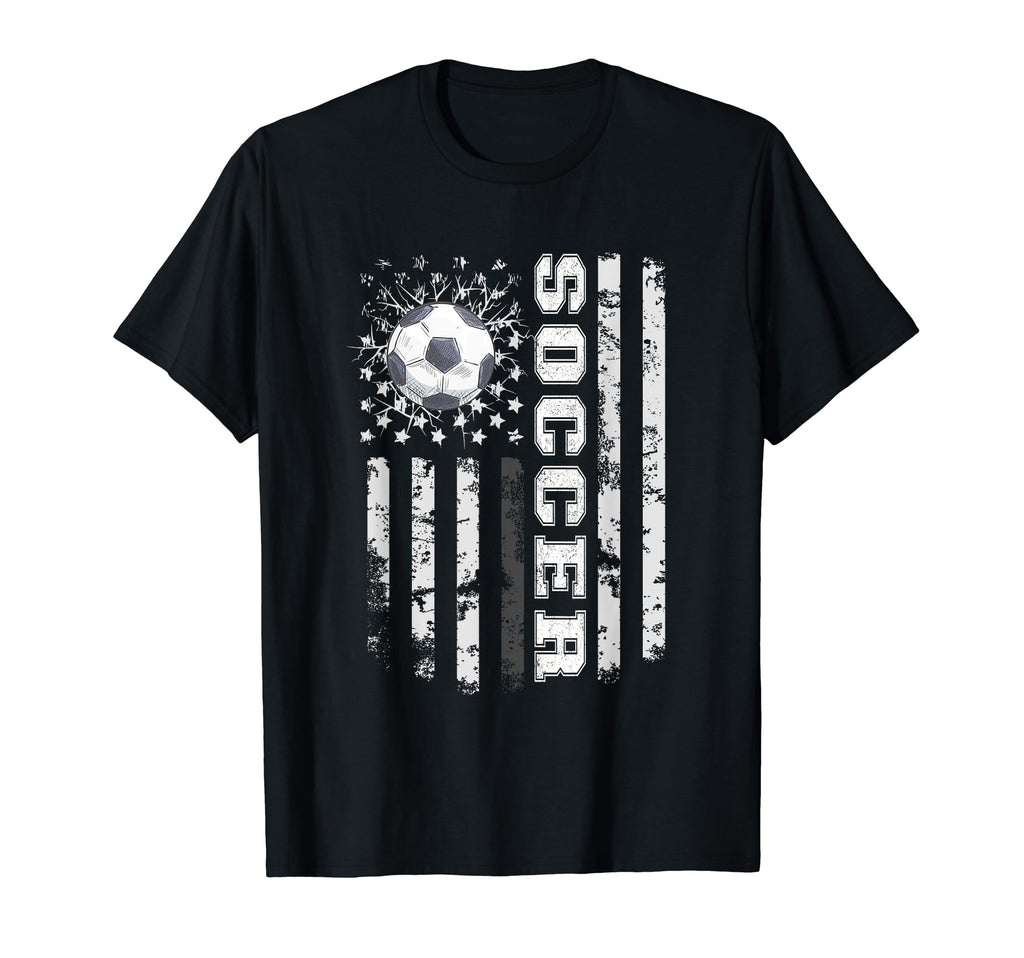Soccer Usa Us Flag Soccer Coach T-Shirt - Casual Everyday Wear for Adults