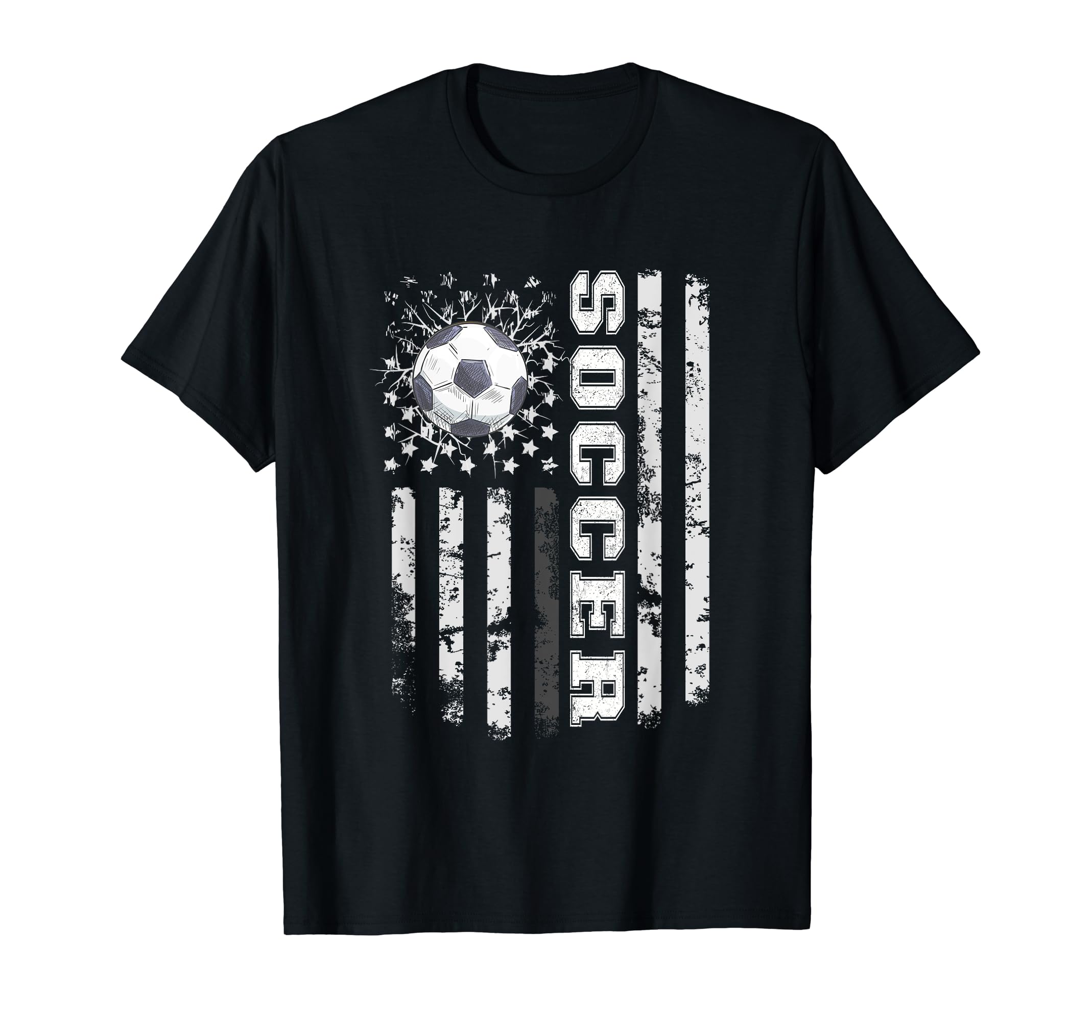 Soccer Usa Us Flag Soccer Coach T-Shirt - Casual Everyday Wear for Adults