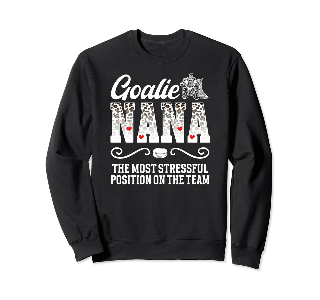 Ice Hockey Goalie Nana Funny Ice Sweatshirt - Casual Everyday Wear Unisex