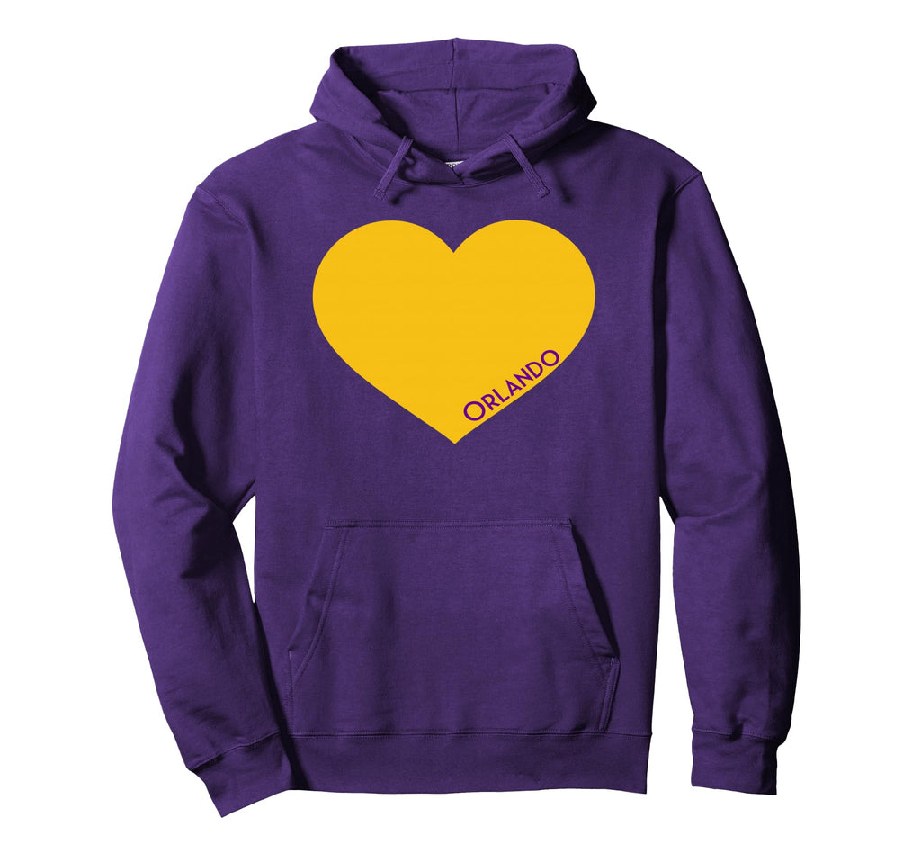 Orlando Soccer City Fan Color Heart Hoodie - Custom Art Print Men Women