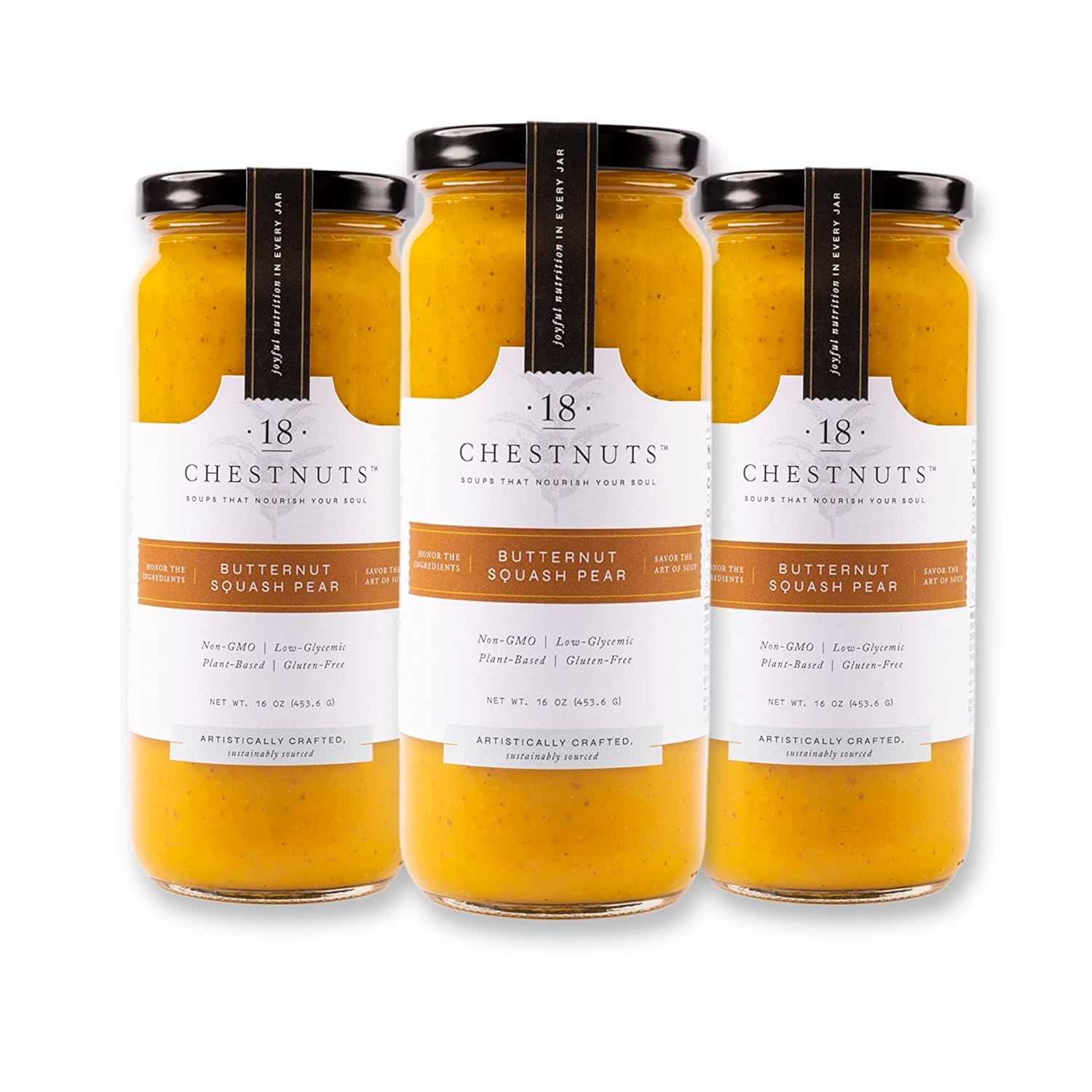 18 Chestnuts Butternut Squash Soup, 16 fl oz (Pack of 6) - Gluten-Free Soup