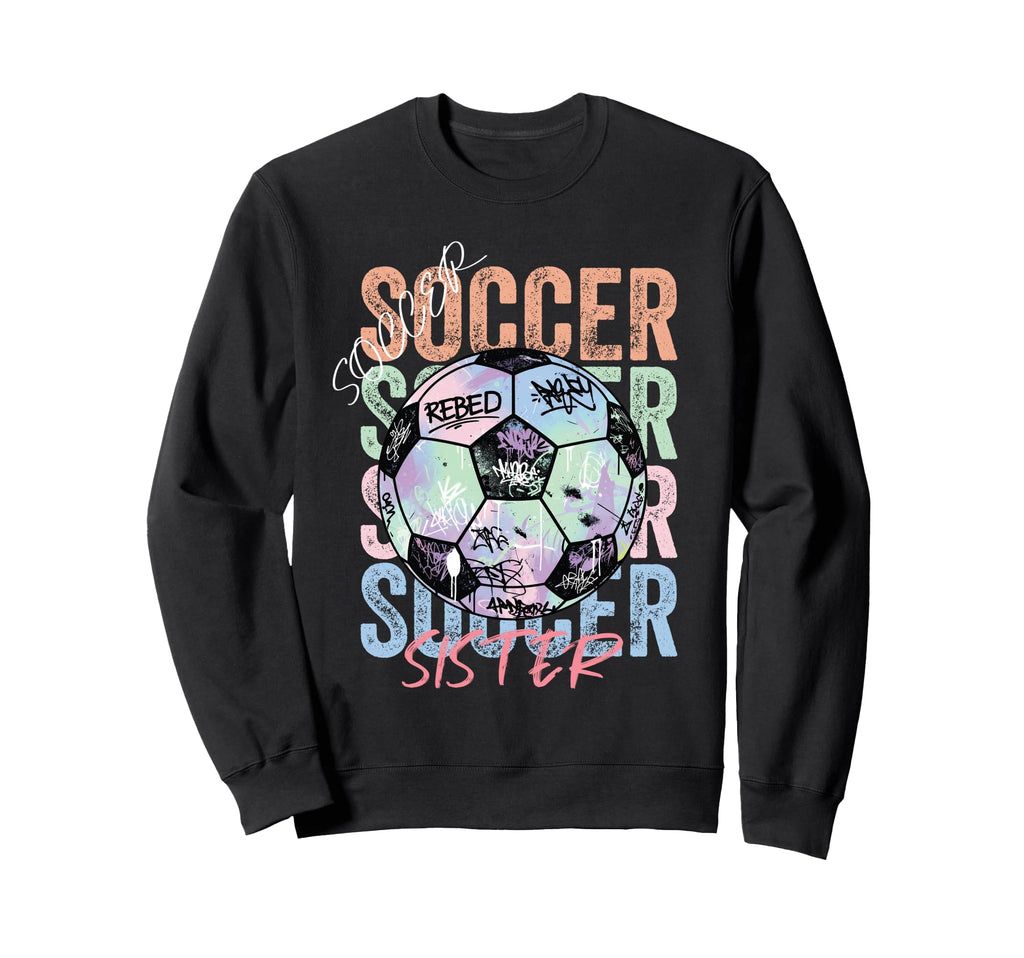 Colorful Soccer Sister Ball Sweatshirt - Minimalist Print for Adults