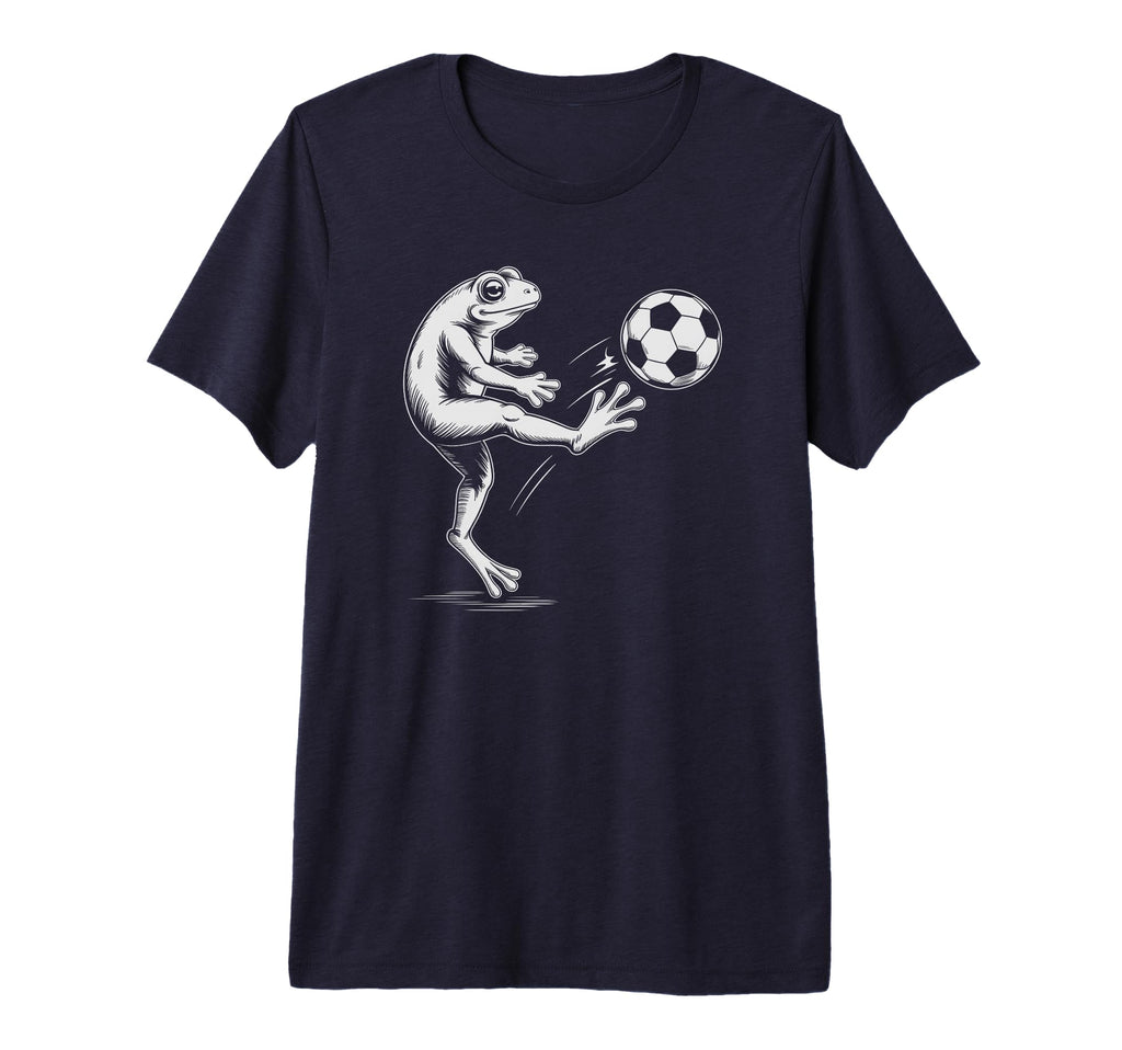 Kawaii Soccer Frog Cleats Play Game Goalie T-Shirt - Unique Graphic Unisex