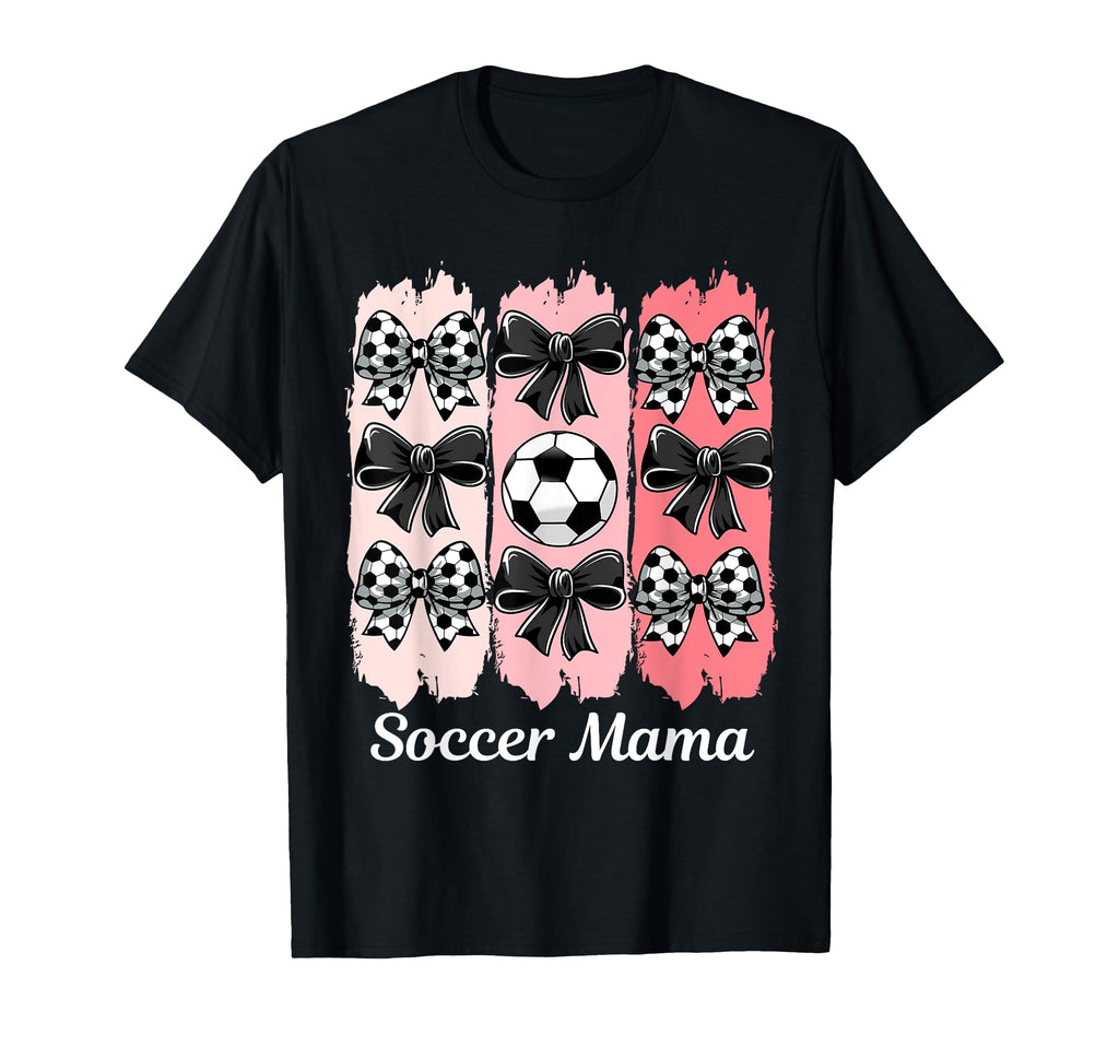 Soccer Mama Coquette Bow Soccer Mom T-Shirt - Unique Graphic Men Women