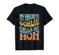 My Favorite Goalie Calls Me Mom Hockey T-Shirt - Graphic Print Unisex
