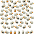 DoubleWood Mini Cow Figurines Set, 120 Pieces, Resin Mini Animals Decorations for Fairy Gardens and Miniature Landscapes (120, White)