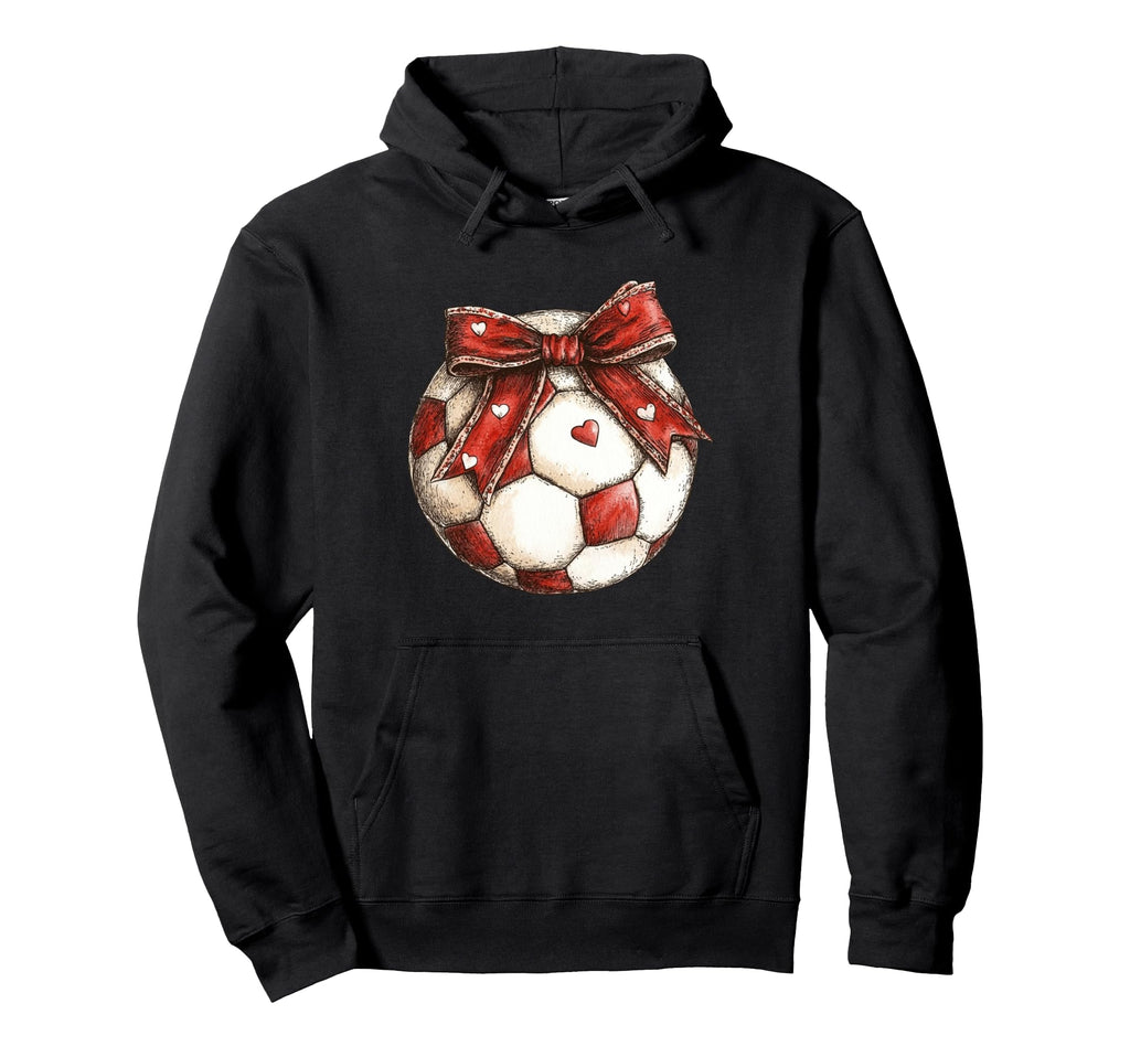 Soccer Valentines Day Sports Trendy Hoodie - Casual Everyday Wear Unisex
