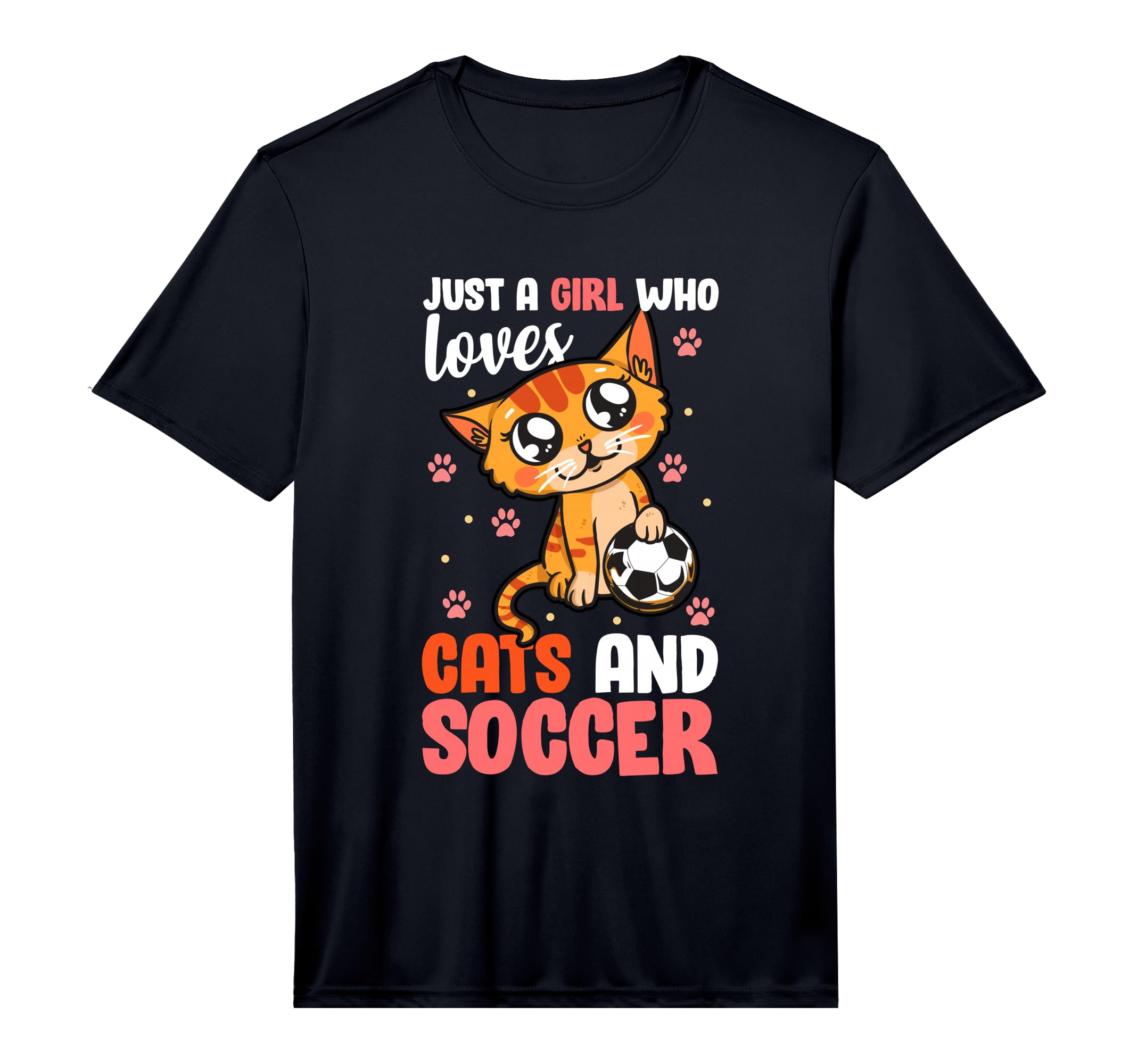 Just Who Loves Cats And Soccer Kitten T-Shirt - Trendy Graphic Unisex