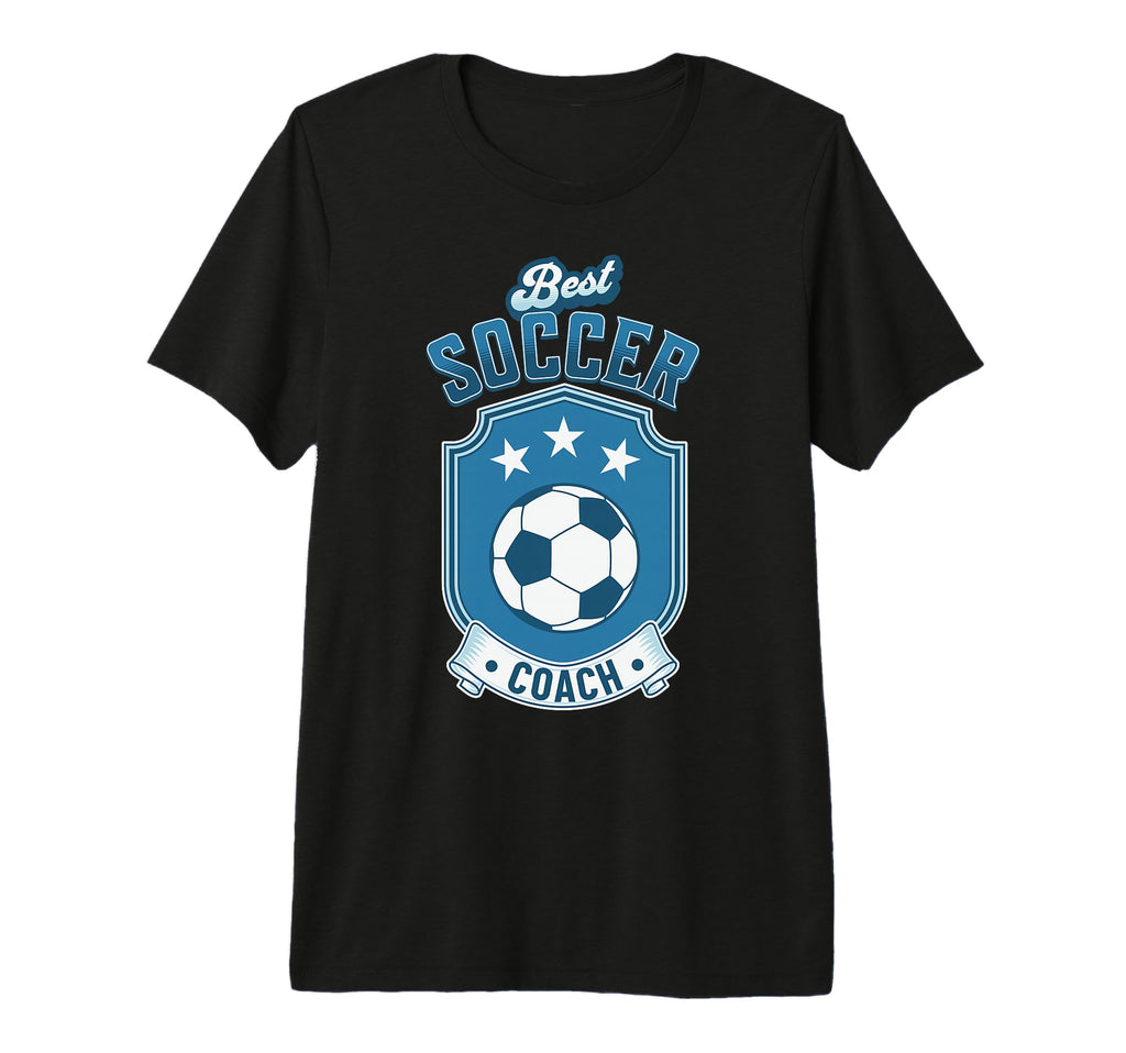 Fun Gift Best Soccer Coach Tri Blend T-Shirt - Custom Art Print Unisex