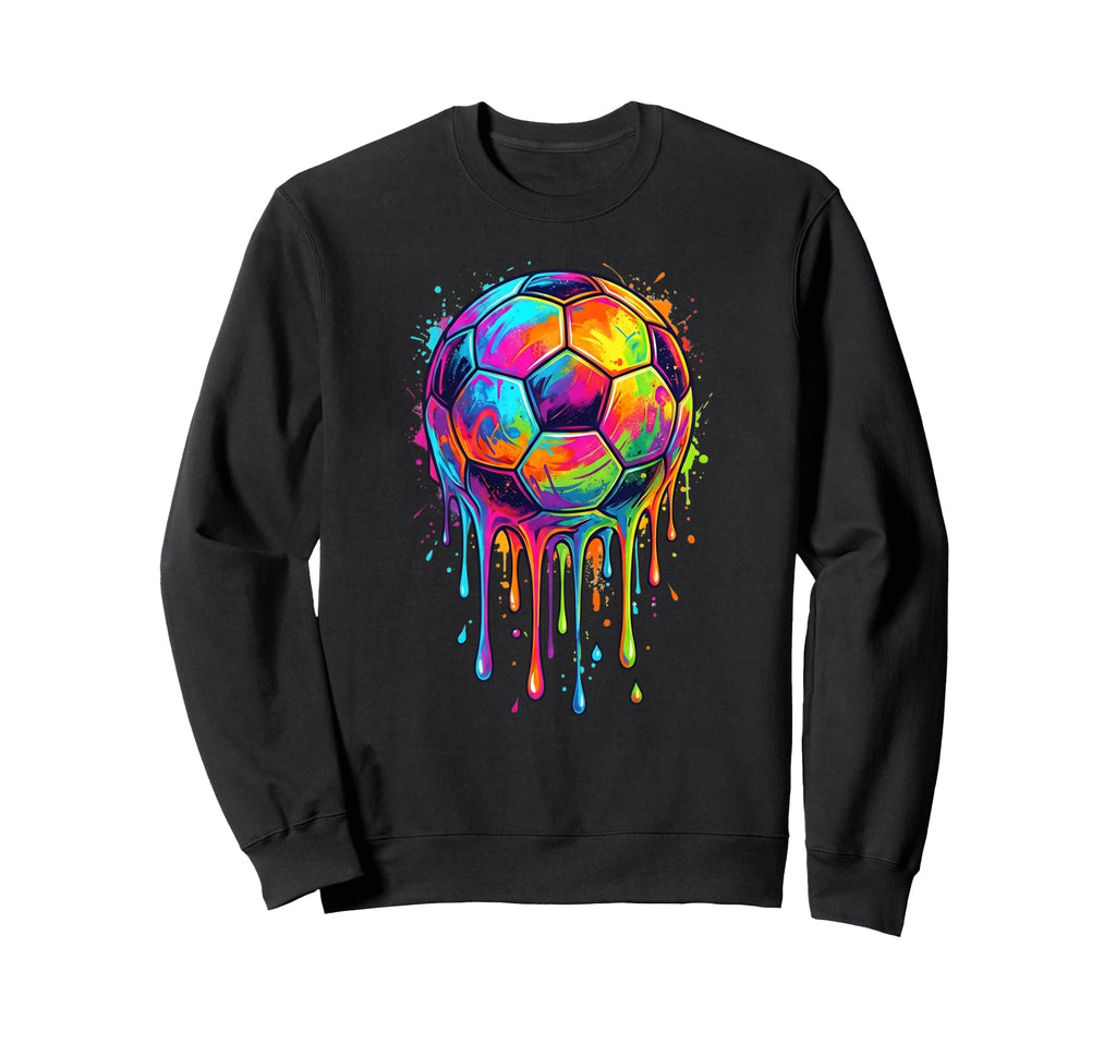 Dripping Soccer Drip Ice Cream Drip Sweatshirt - Trendy Graphic Men Women