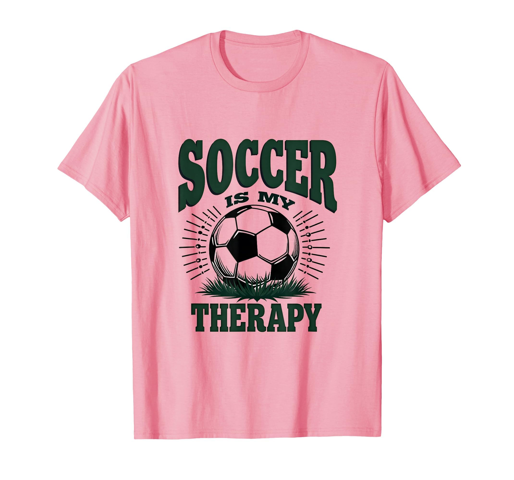 Soccer Is My Therapy Funny Soccer T-Shirt - Casual Everyday Wear for Adults