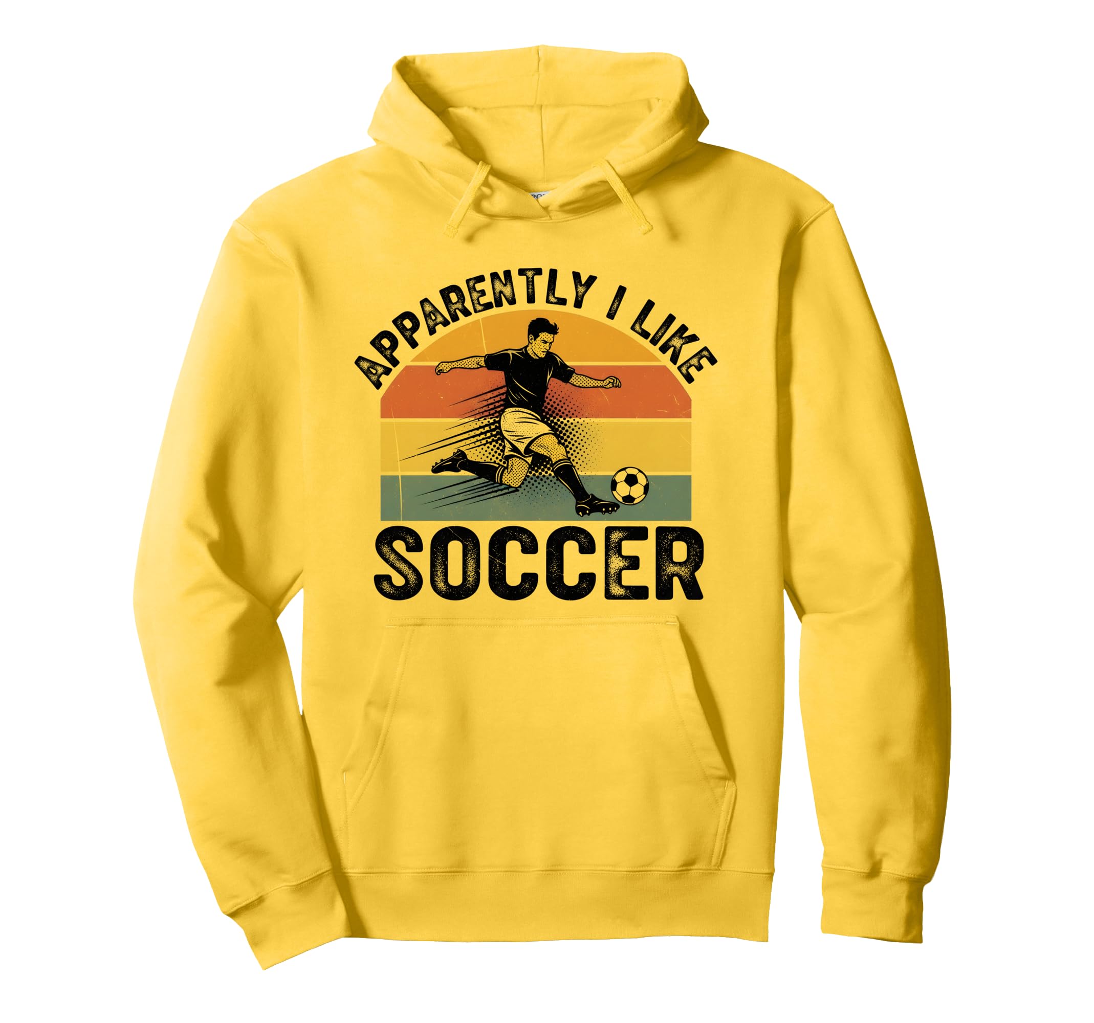 Apparently I Like Soccer Season Funny Hoodie - Minimalist Print for Adults