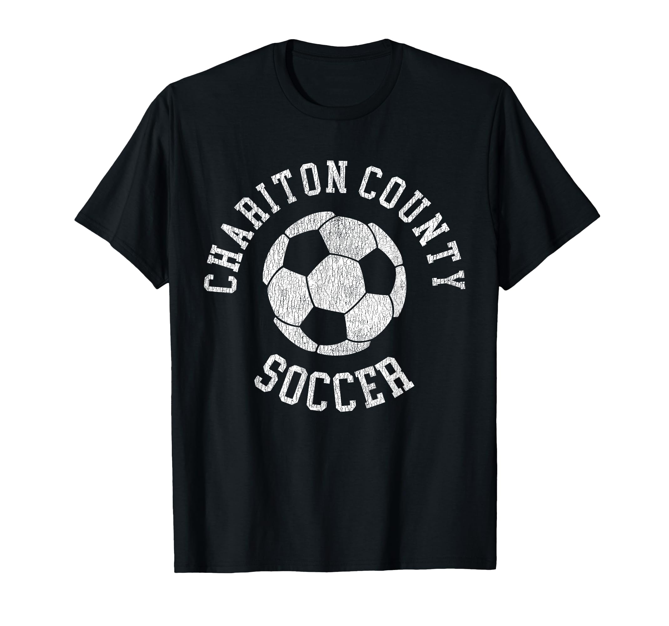 Chariton County Soccer Distressed 90S T-Shirt - Graphic Print for Adults