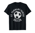 St Tammany Parish Soccer Distressed T-Shirt - Novelty Apparel for Adults