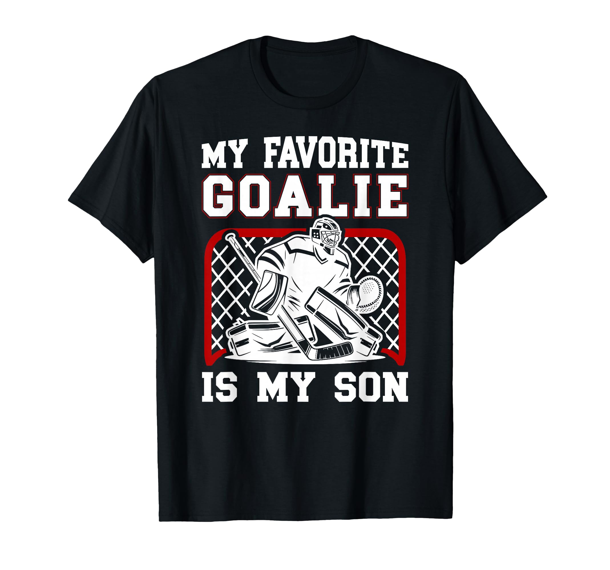 Proud Hockey Keeper Mom Ice Hockey T-Shirt - Fun Novelty Design Unisex