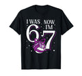 Volleyball Was 6 Now Im 7 Purple 67 T-Shirt - Fun Novelty Design Men Women