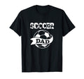 Mens Soccer Dad Distressed Soccer Ball T-Shirt - Unique Graphic Men Women