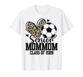 Senior Mommom Class 2026 Soccer Leopard T-Shirt - Graphic Print for Adults