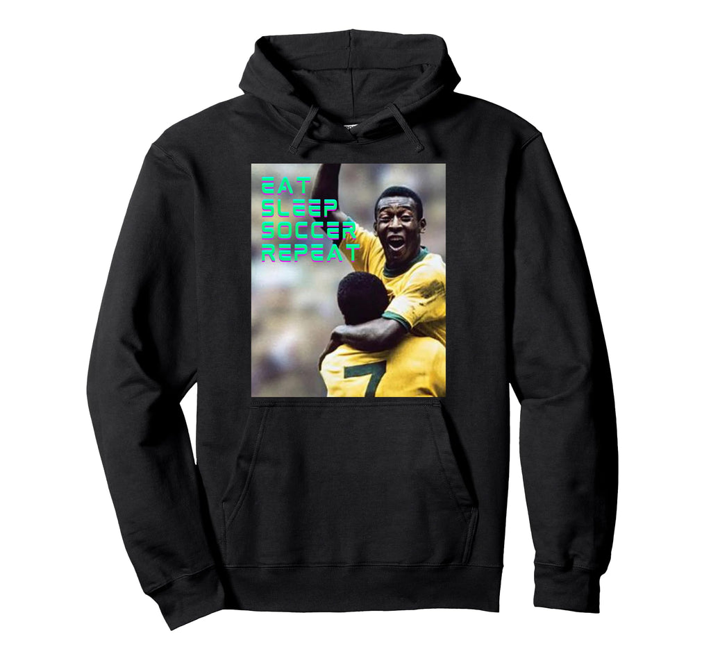 Eat Sleep Soccer Repeat Hoodie - Fun Novelty Design Men Women