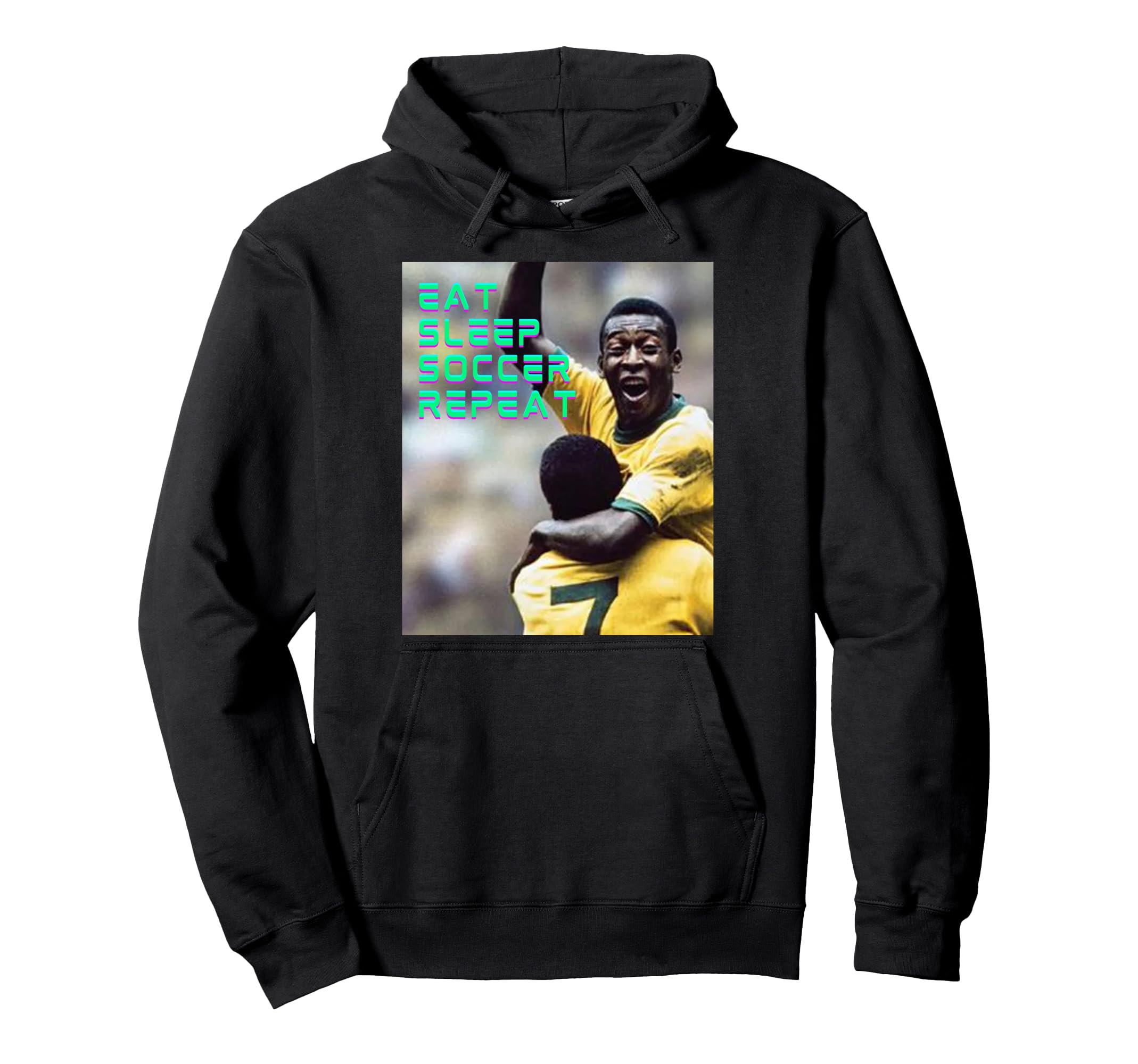 Eat Sleep Soccer Repeat Hoodie - Fun Novelty Design Men Women