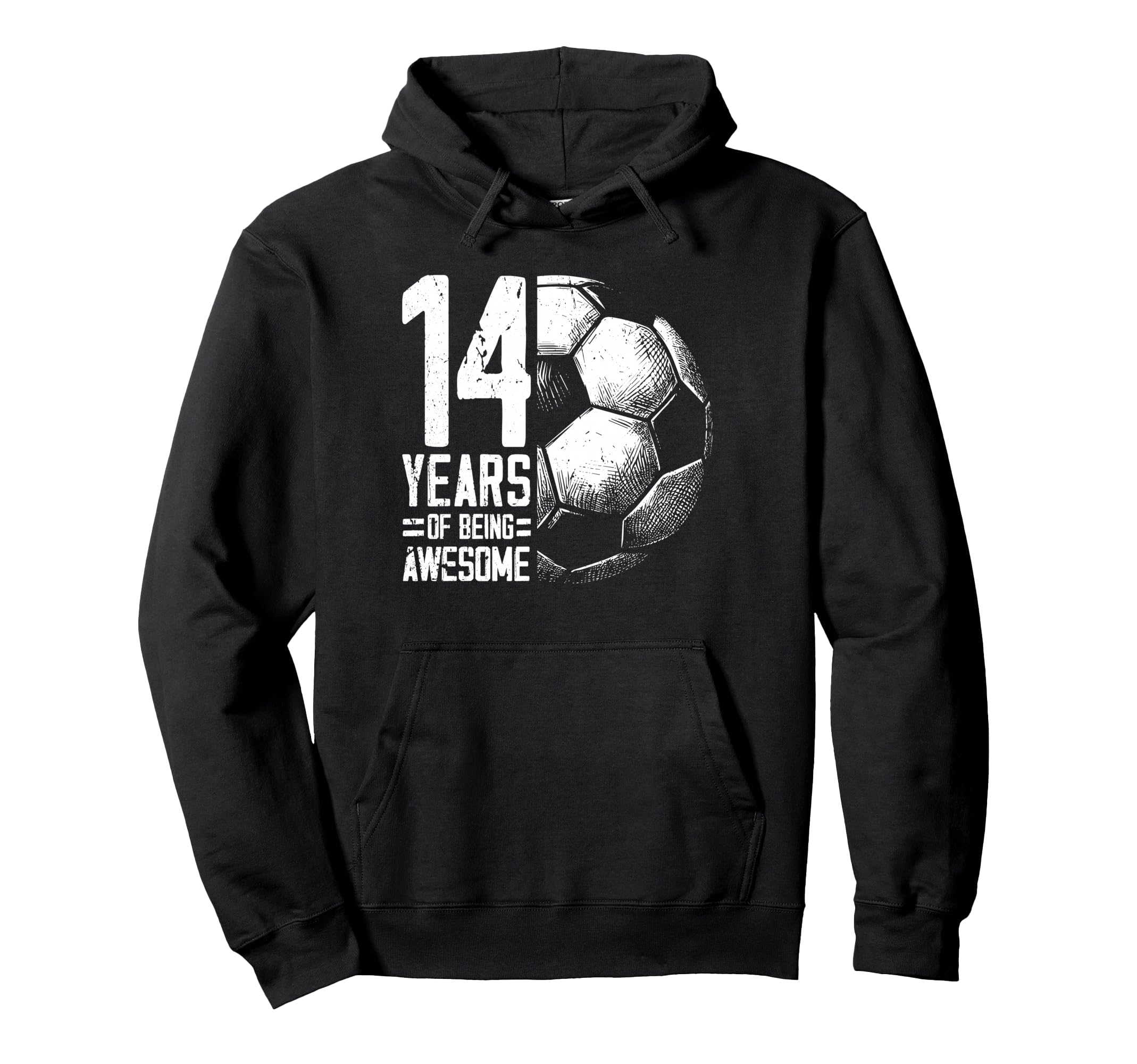 14Th Birthday Soccer Player Football Hoodie - Custom Art Print for Adults