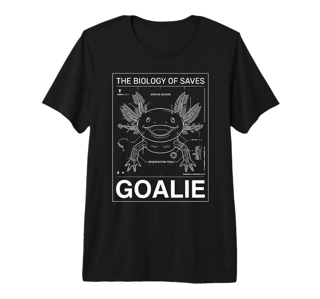 Biology Saves Axolotl Goalie Soccer T-Shirt - Aesthetic Graphic for Adults