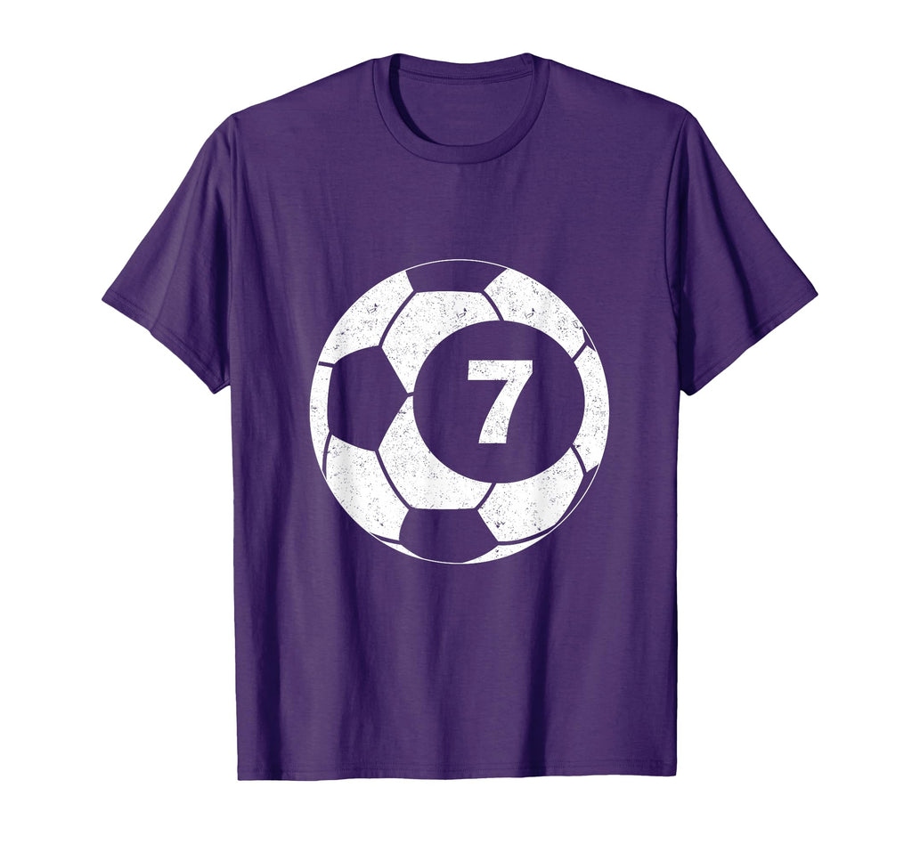 Soccer Player Jersey Number 7 Seven T-Shirt - Casual Everyday Wear Unisex