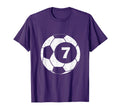 Soccer Player Jersey Number 7 Seven T-Shirt - Casual Everyday Wear Unisex