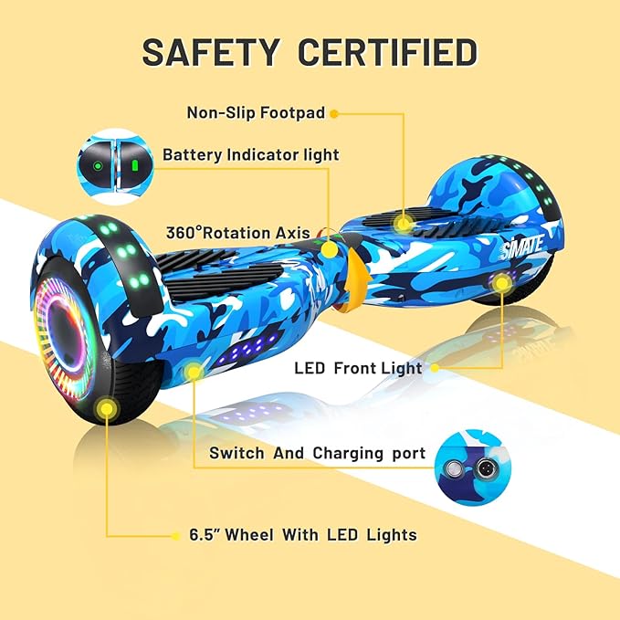 Scooter, Bluetooth & Corlorful LED Lights, Gifts for Kids & Adults & Girls & Boys, for All Ages