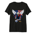 American Soccer Eagle Animal Art T-Shirt - Casual Everyday Wear Men Women