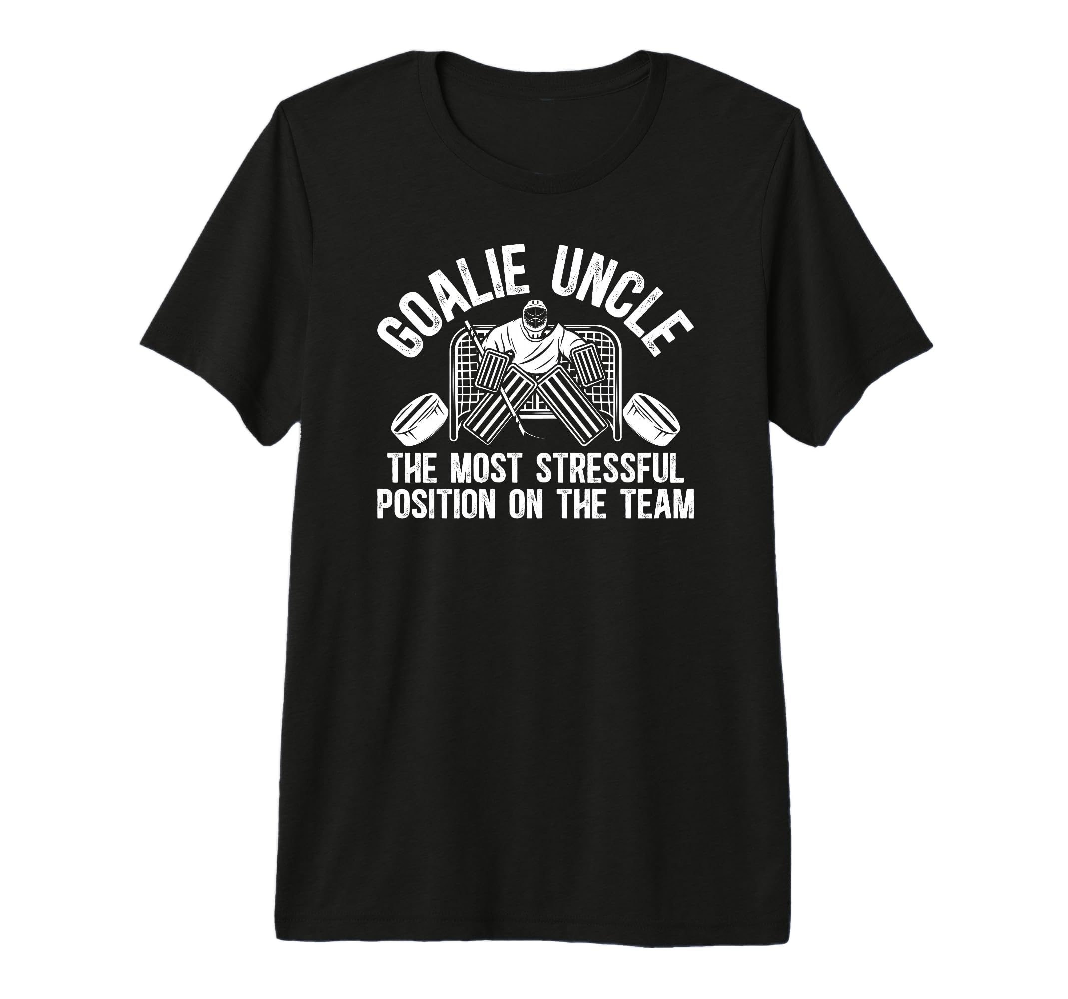 Mens Funny Hockey Goalie Uncle Hockey T-Shirt - Trendy Graphic Men Women