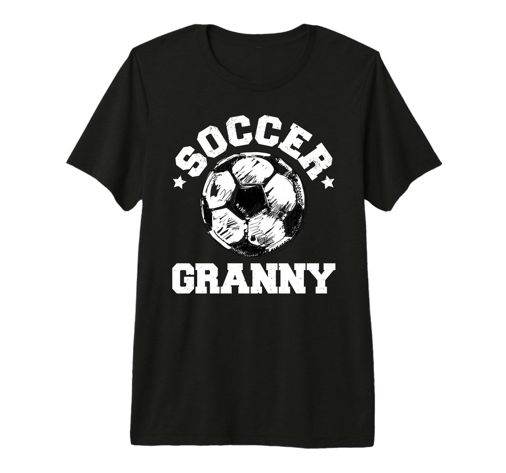 Soccer Granny Soccer Ball Distressed T-Shirt - Novelty Apparel Men Women