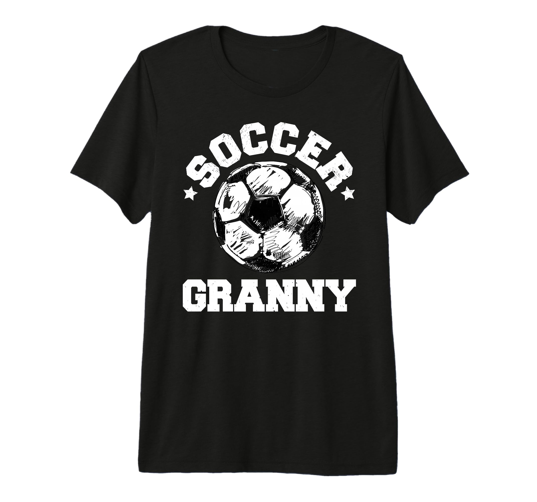 Soccer Granny Soccer Ball Distressed T-Shirt - Novelty Apparel Men Women