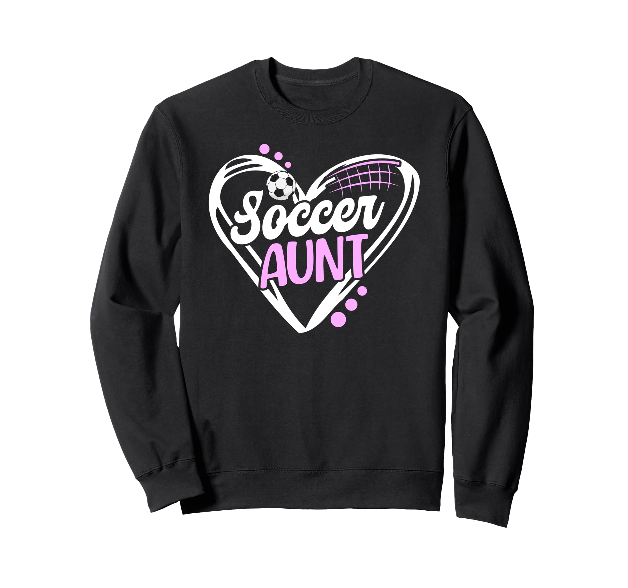 Soccer Aunt Heart Aunt Soccer Sweatshirt - Streetwear Style for Adults